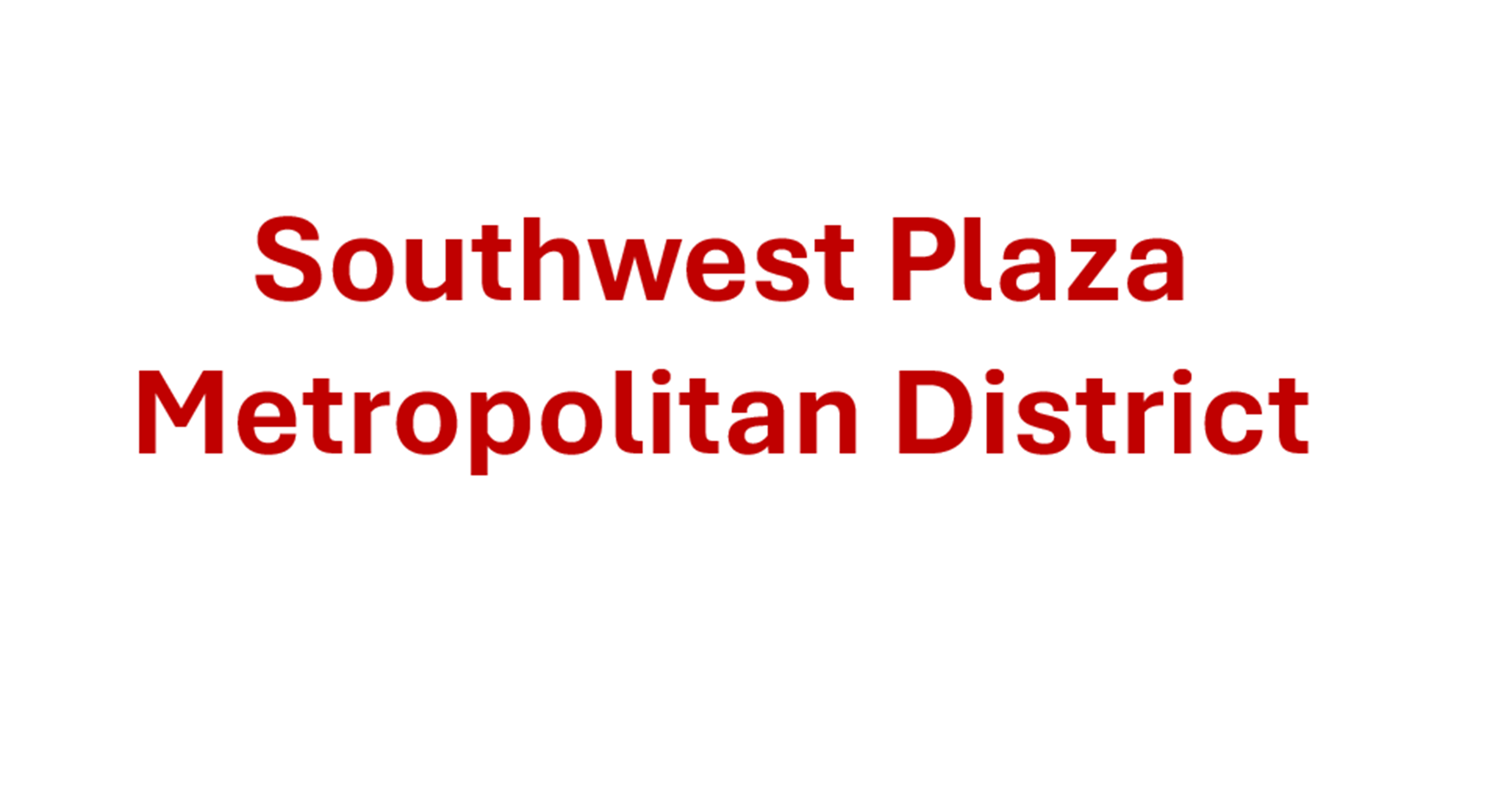 Organization logo of Southwest Plaza Metropolitan District